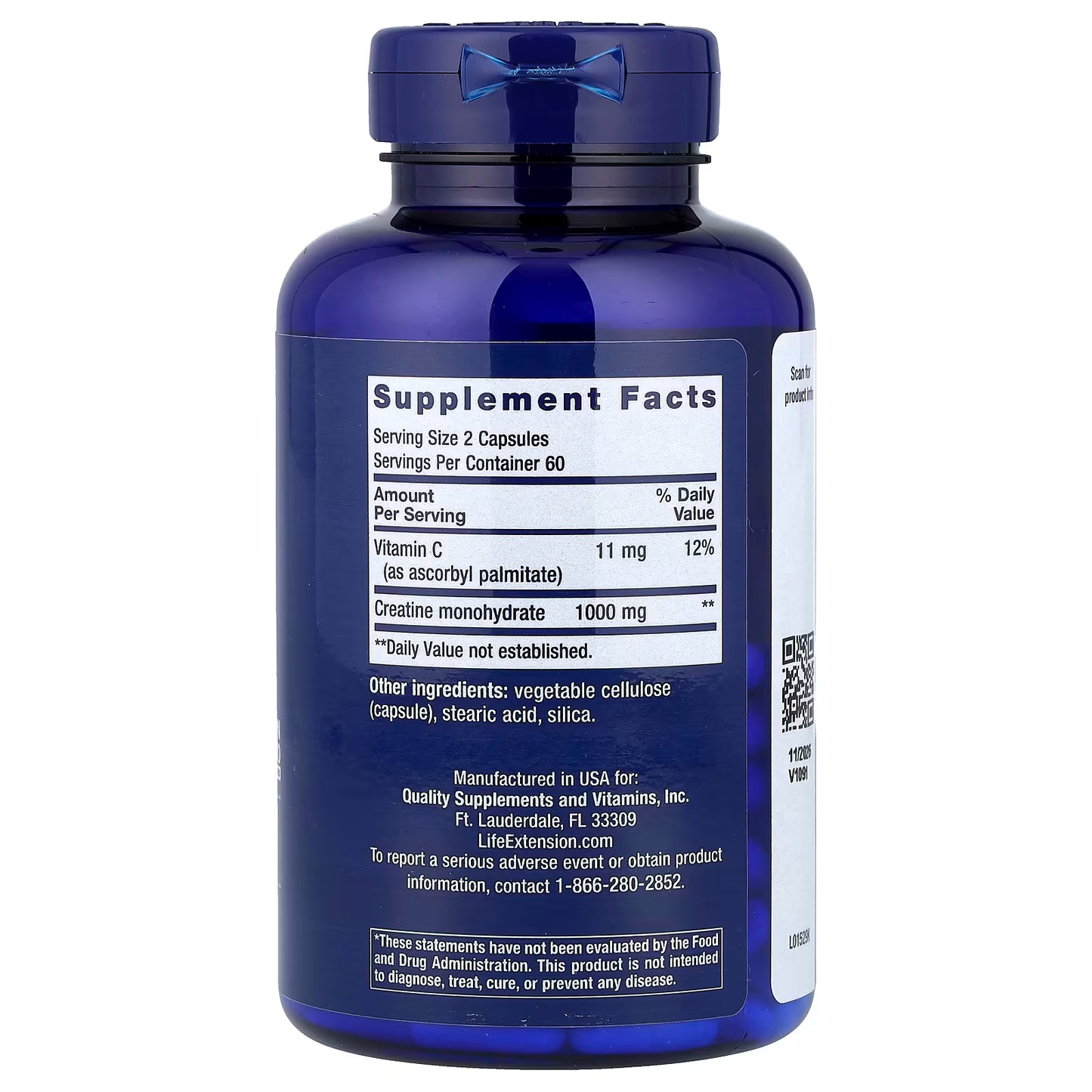 Life Extension Creatine Capsules 120 Caps