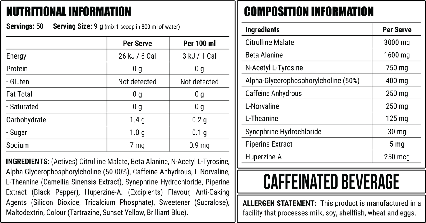 Faction Labs Disorder Pre Workout 50 serves