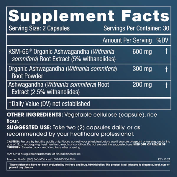 Pro Health Full Spectrum Ashwagandha (KSM-66) 60 capsules