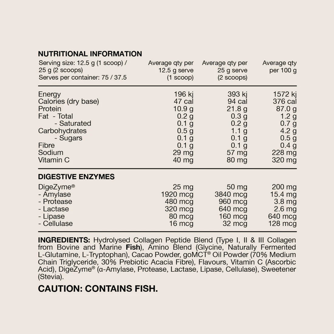 Switch Collagen Protein 75 serves