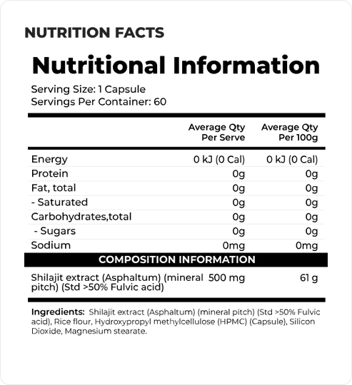 Day One Shilajit 60 caps