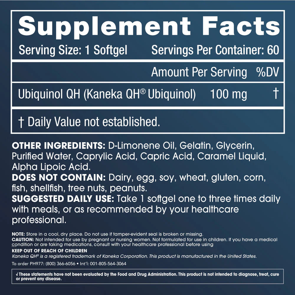 Pro Health Ubiquinol CoQ-10 100 mg 60 softgels