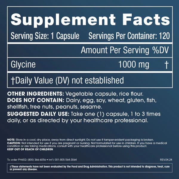 Pro Health Pure Glycine - 1000mg 120 caps